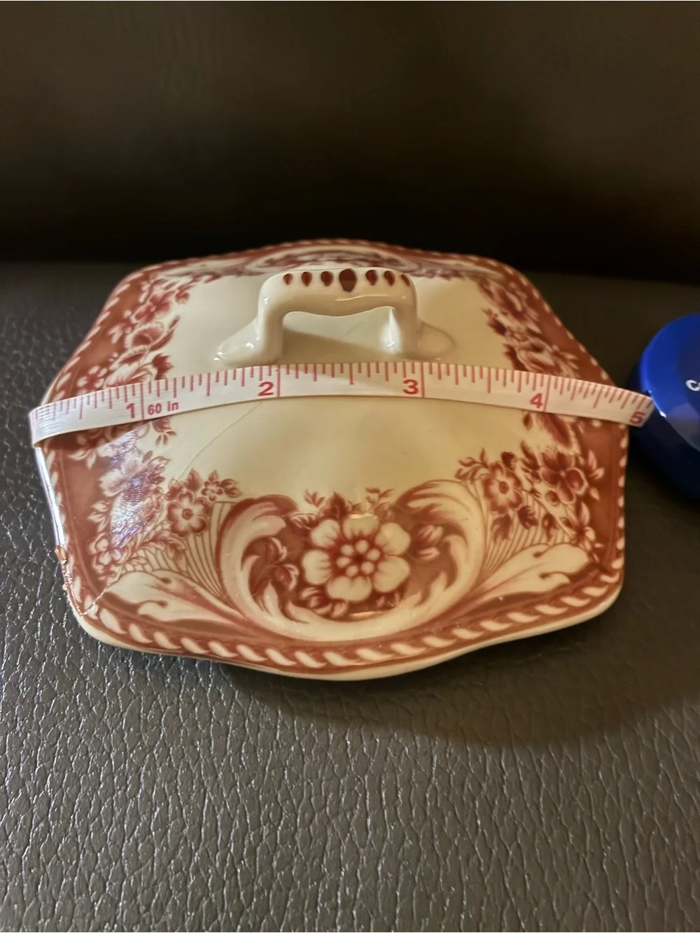 Vtg Mason Ironstone Red Transferware Covered Serving Dish - Classic Home Dining